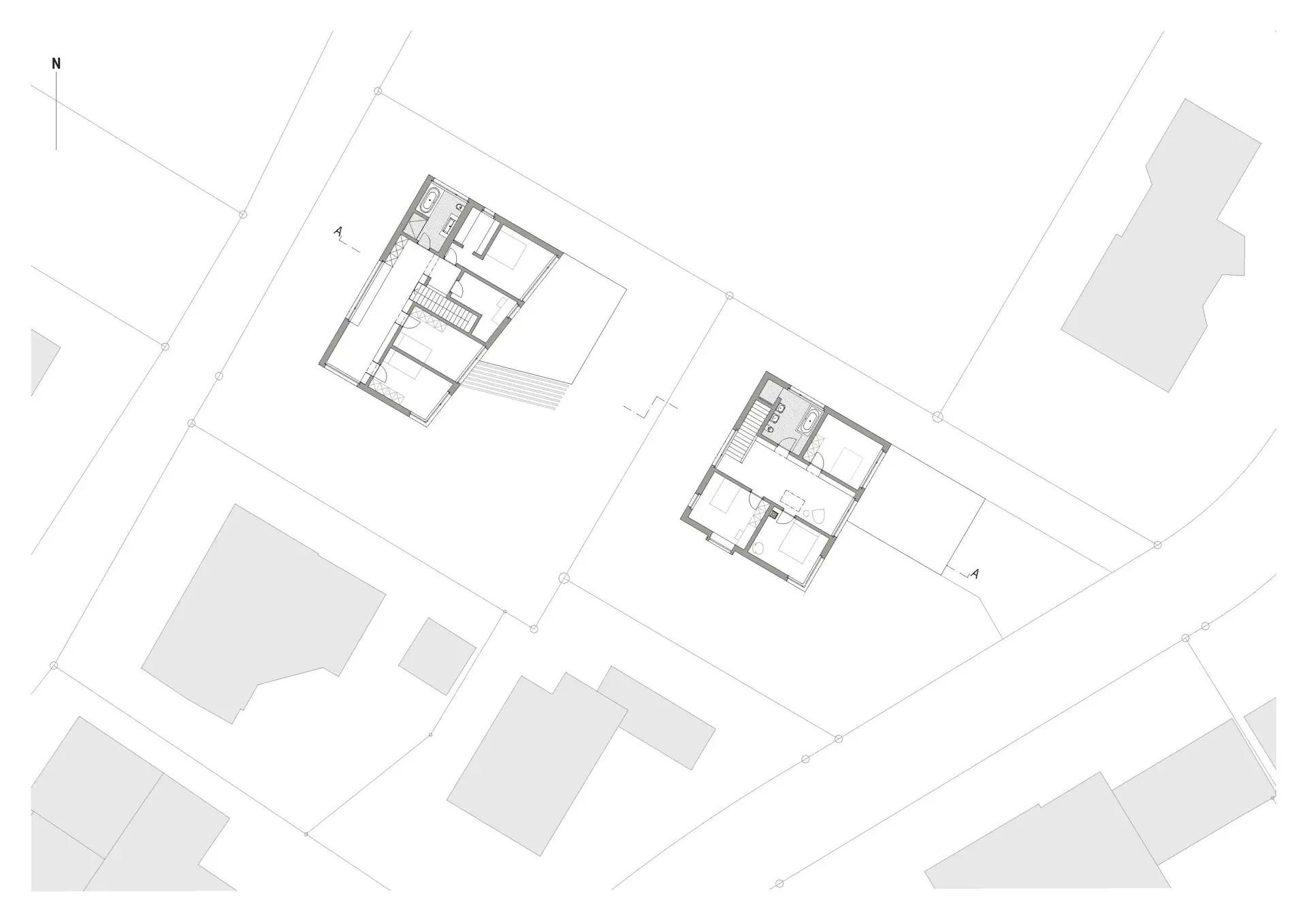 25_Neubau 2 Einfamilienhäuser Haldenstein_Grundriss Obergeschoss